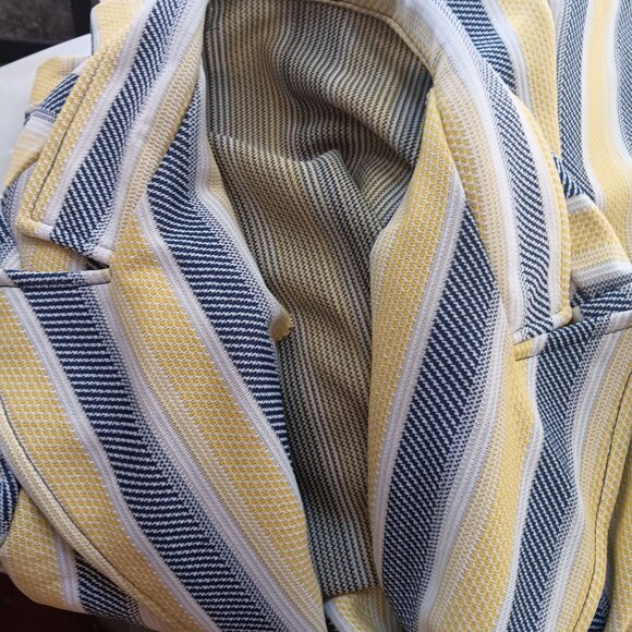 1OF1 Medium Vintage Disco Blazer Polyester Striped Jacket 1970's Handmade Mom - Picture 6 of 6